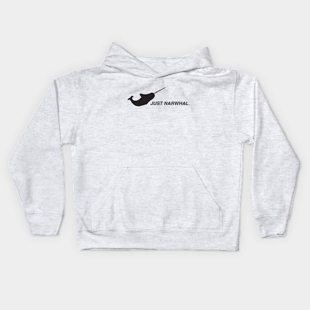 Just Narwhal Kids Hoodie by hyodesign